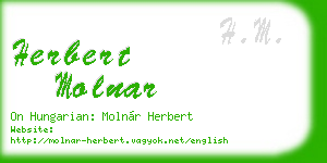herbert molnar business card