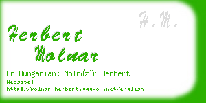 herbert molnar business card